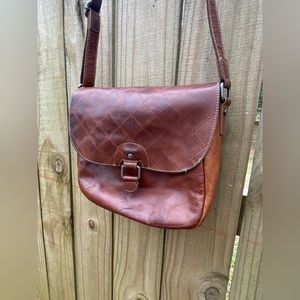 Jack Georges Leather Crossbody Saddlebag​​